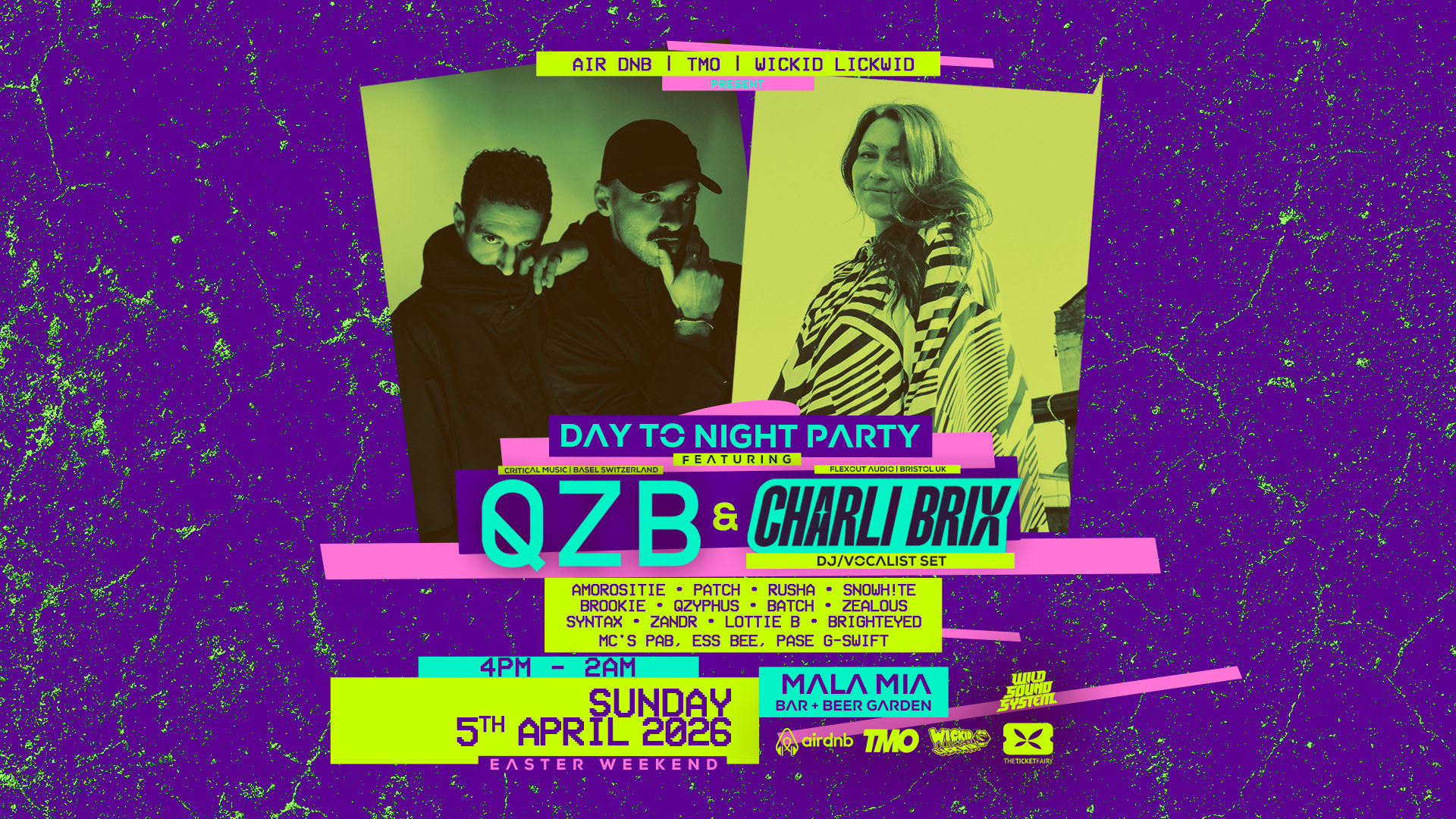 QZB and Charli Brix headline Adelaide’s biggest Easter Sunday drum and bass event at Mala Mia