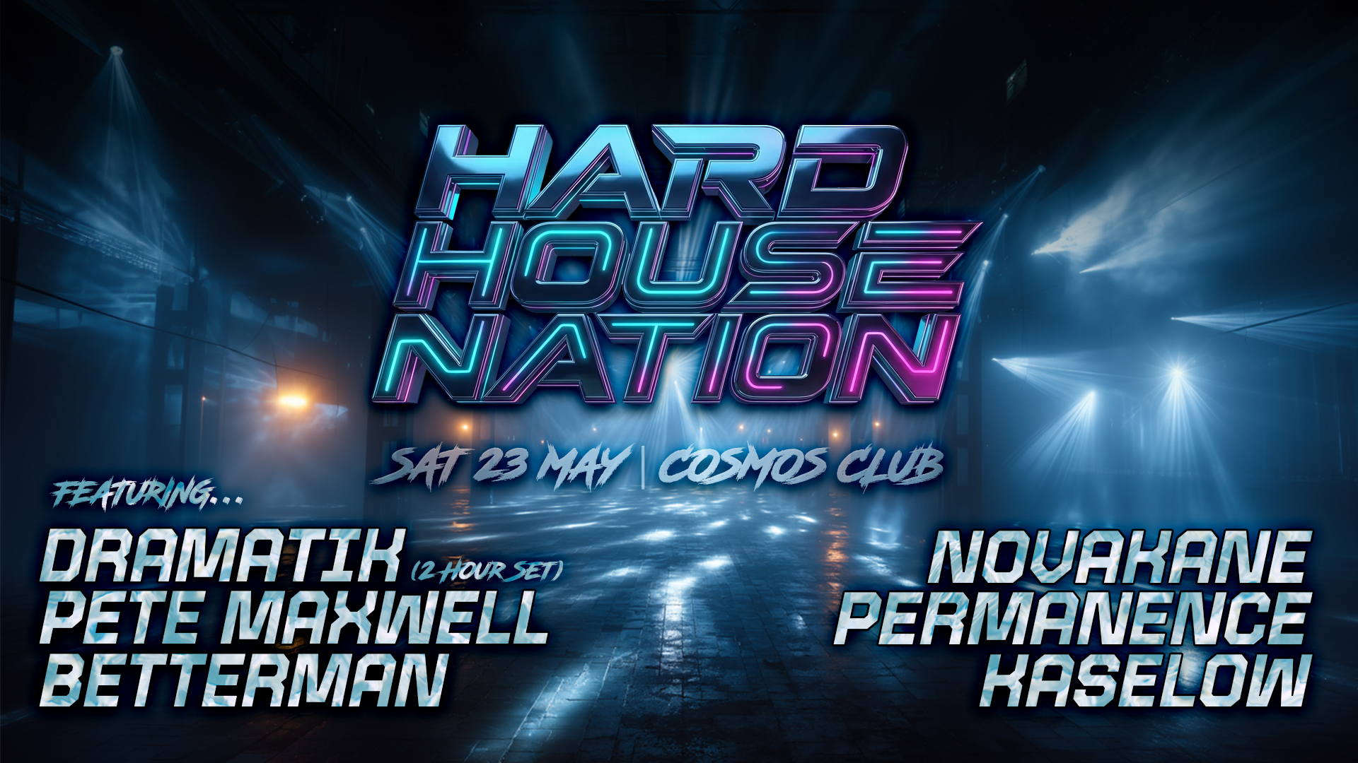 Hard House Nation launches in Adelaide with Dramatik and Pete Maxwell headlining at Cosmos Club