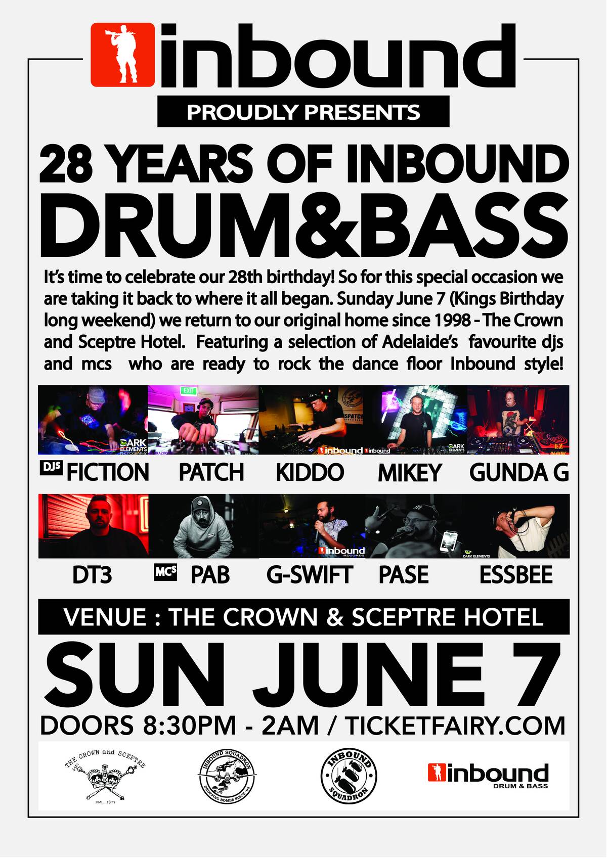 Inbound celebrates 28 years of drum and bass by returning to where it all began — the Crown and Sceptre