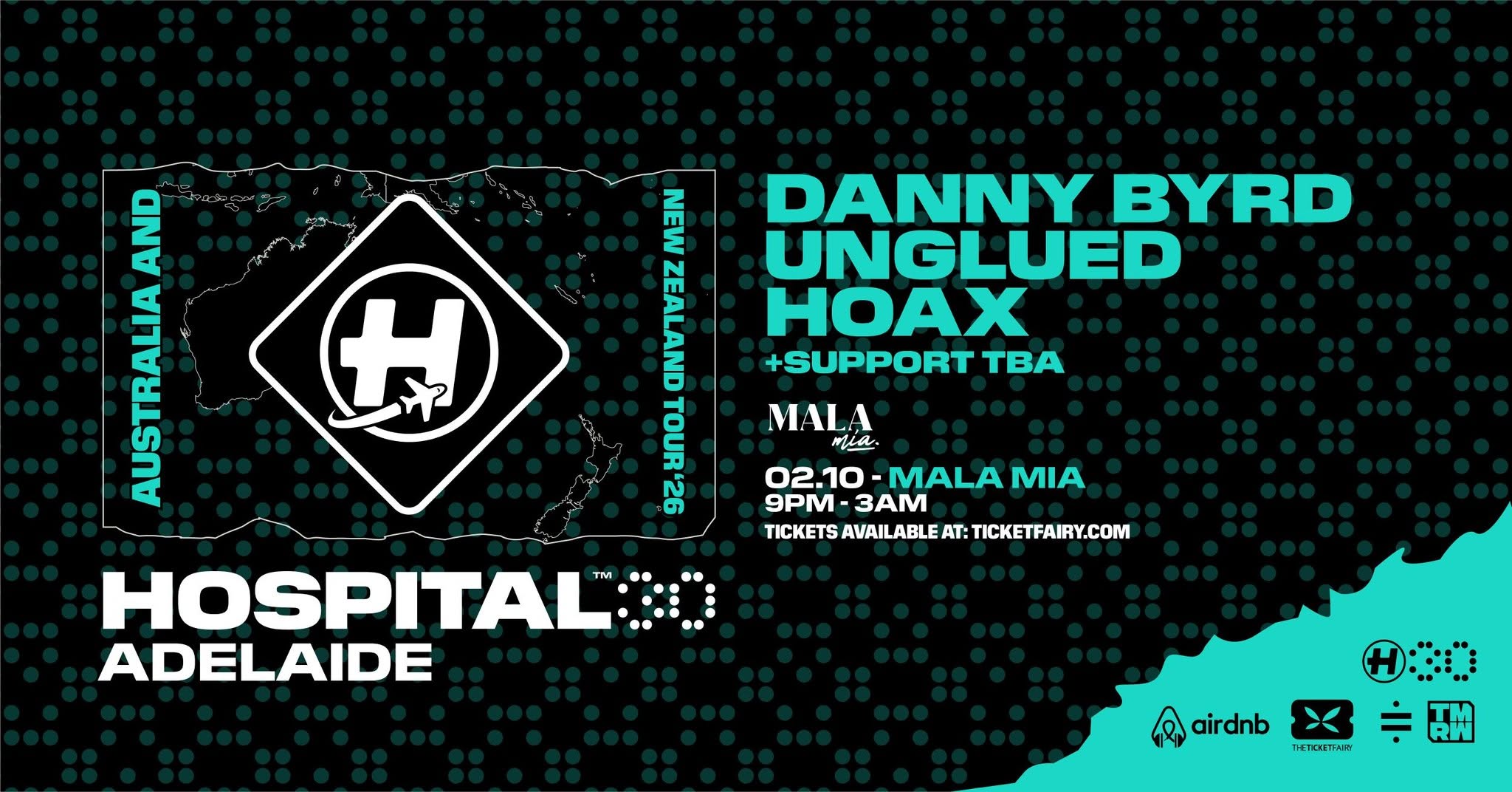 Hospital Records celebrates 30 years with Danny Byrd, Unglued and Hoax at Mala Mia