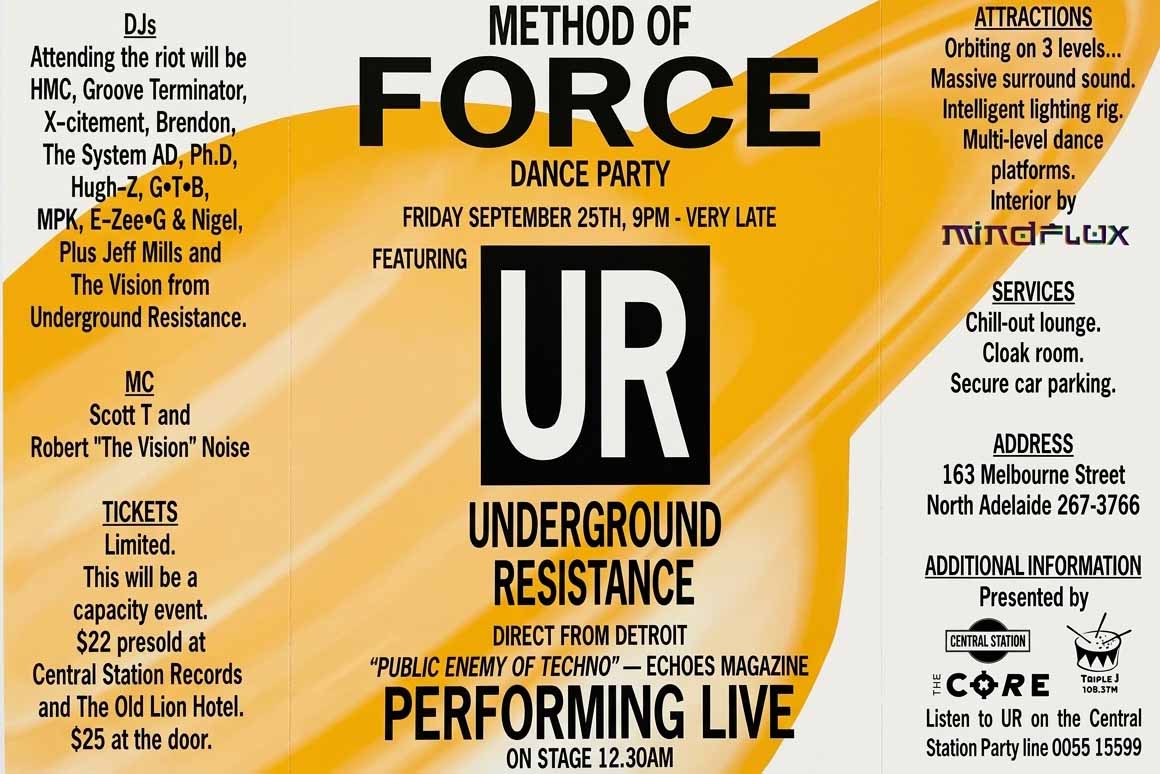Underground Resistance in Adelaide, 1992: When Detroit Techno Came to Town