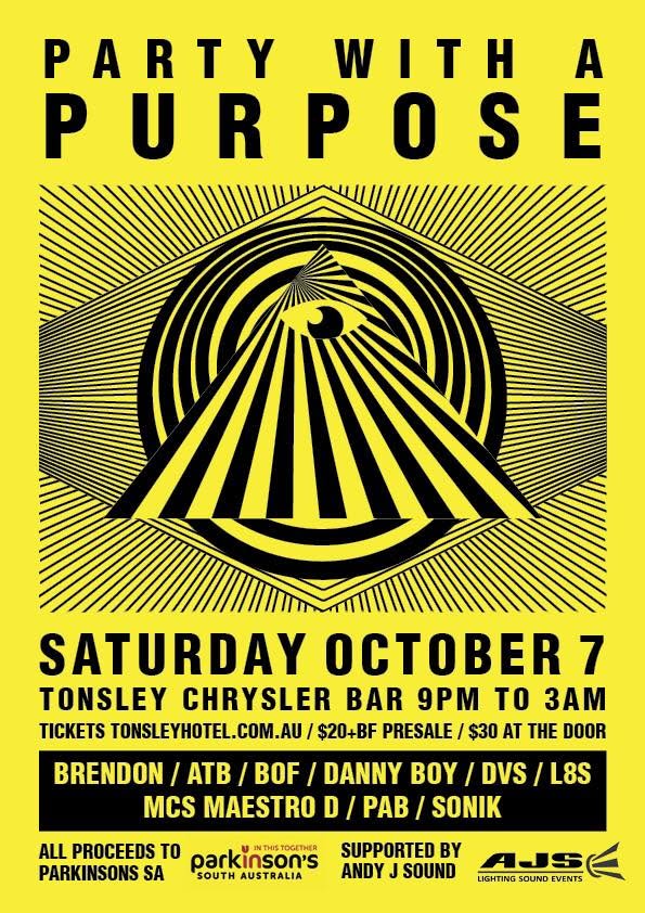 Party With a Purpose III fundraiser at Tonsley Hotel Adelaide, 7 October 2017, with Brendon, ATB, BOF, Danny Boy, DVS, L8S, Maestro D, Pab and Sonik